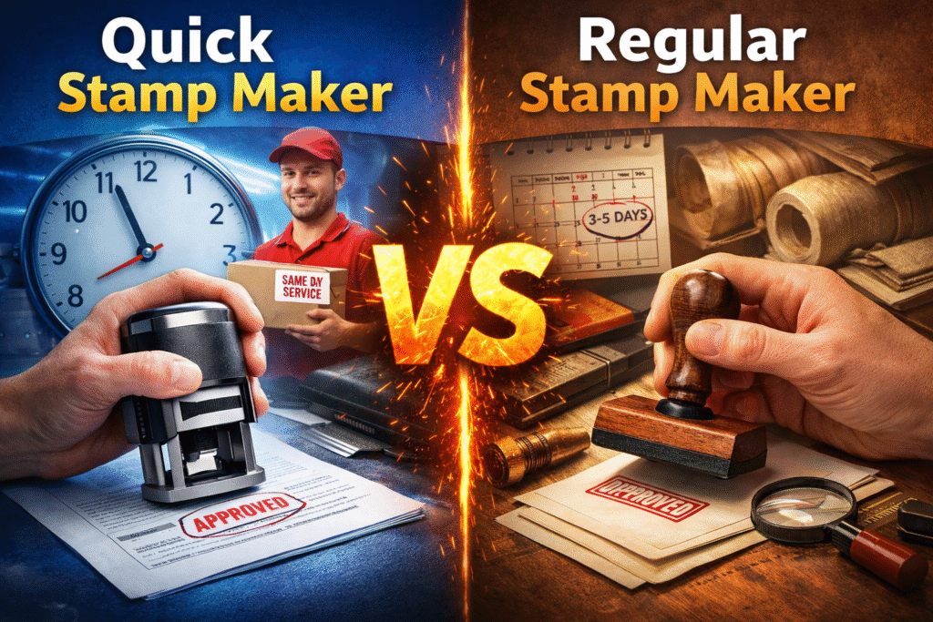 Quick Stamp Maker vs Regular Stamp Maker: Which Is Better for Your Business ?