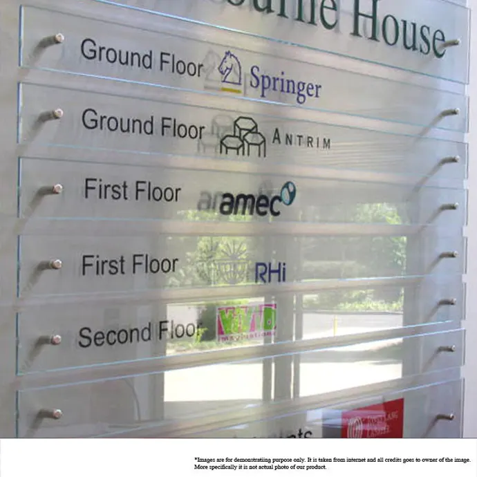 Directory Sign – Acrylic Panels